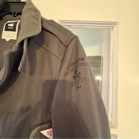 G-Star RAW Military Style Trench Coat Grey Men’s Size Medium - Picture 5 of 8